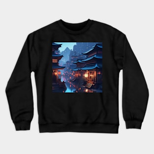 Fantasy ninja town Crewneck Sweatshirt